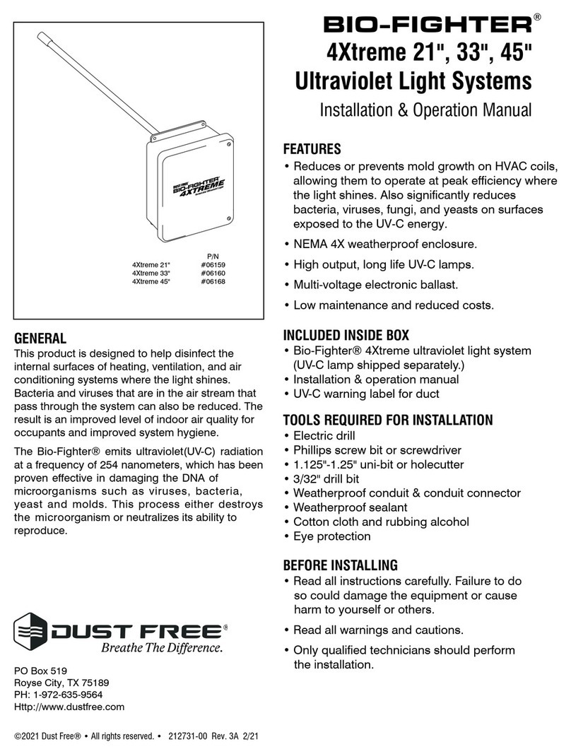 Dust Free BIO-FIGHTER 4Xtreme Installation & operation manual