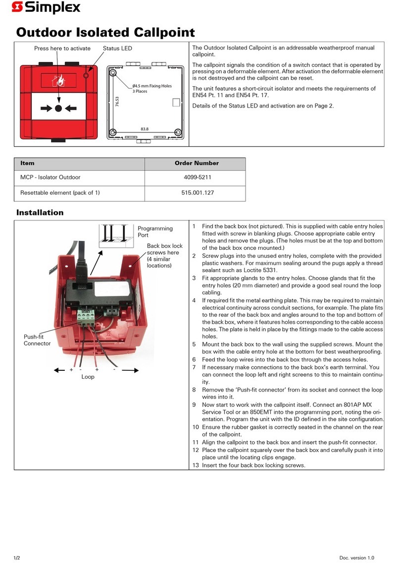Simplex 4099-5211 User manual