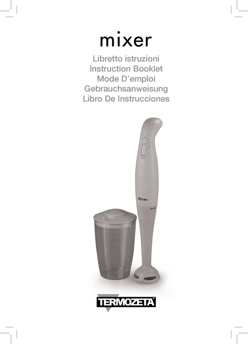 Termozeta Bellacucina Instruction booklet