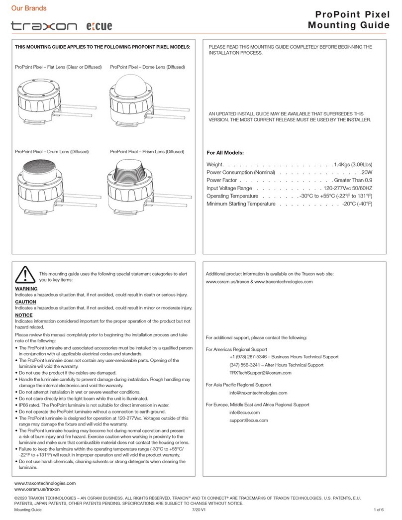 Osram Traxon e:cue ProPoint Pixel Installation instructions manual