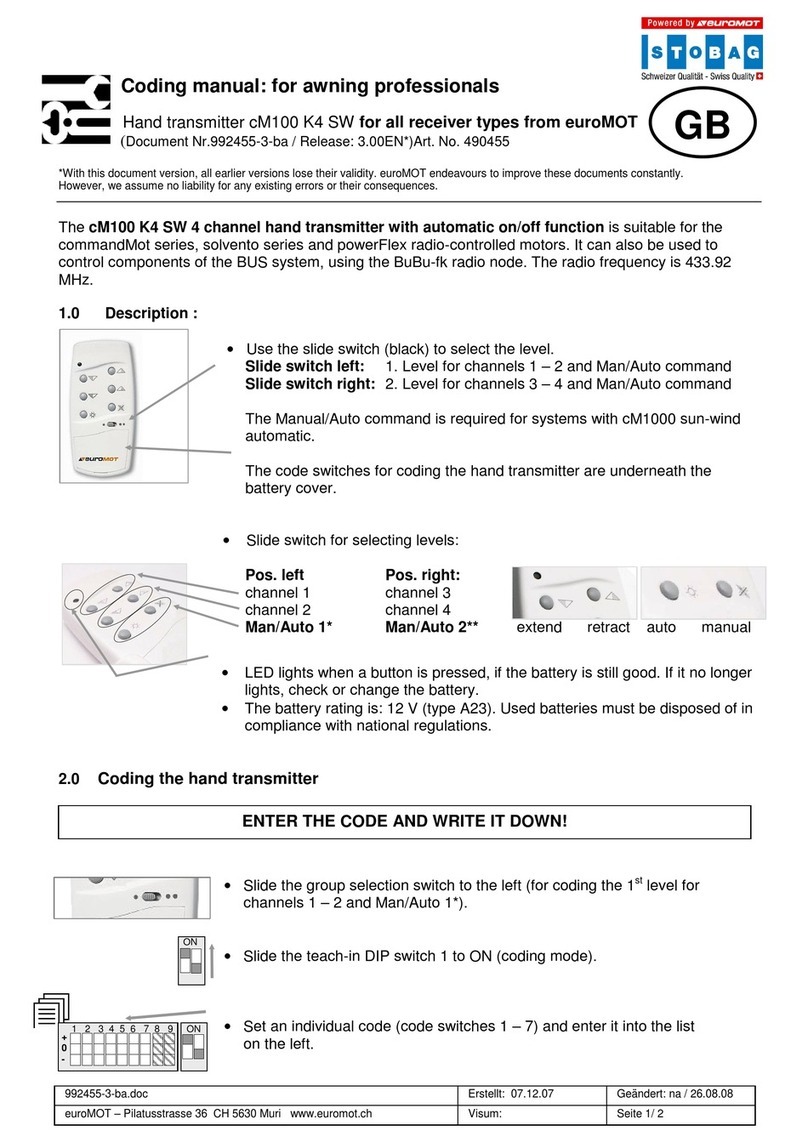 Stobag CM100 K4 SW Coding manual