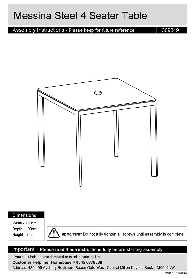 Argos Messina Steel Assembly instructions