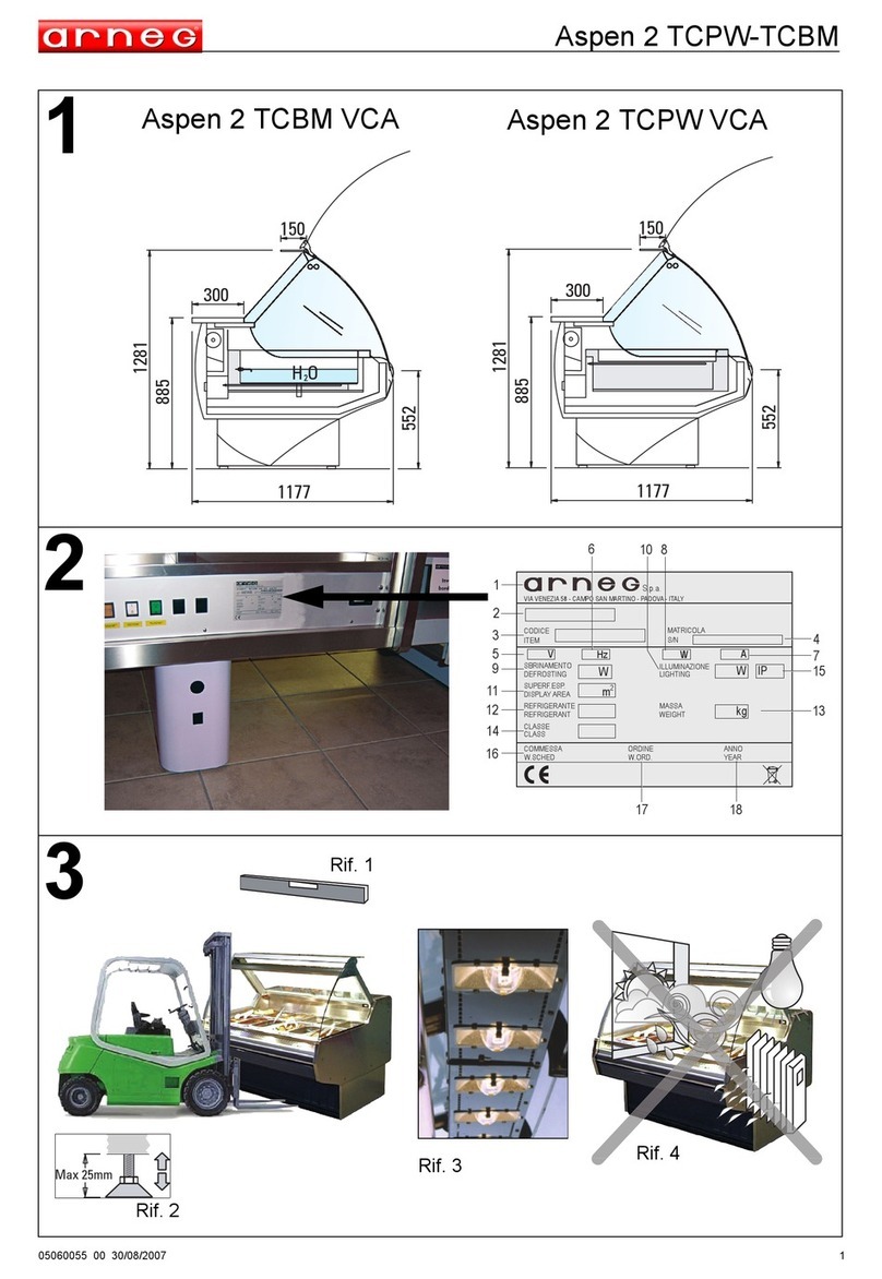 Arneg Aspen 2 TCBM VCA Installation and use manual