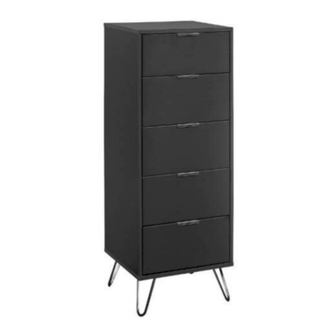 Happy Beds ARLO 5 Drawer Chest Assembly instructions