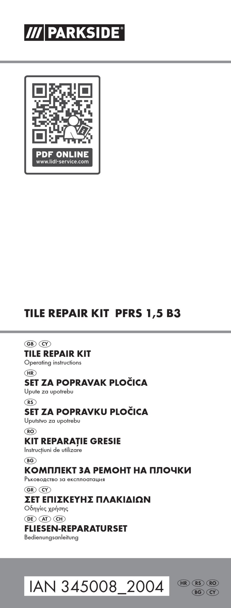 Parkside PFRS 1.5 B3 operating instructions