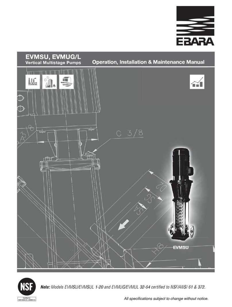 EBARA EVMSU Operation, Installation & Maintenance Manual Operation, Installation & Maintenance Manual