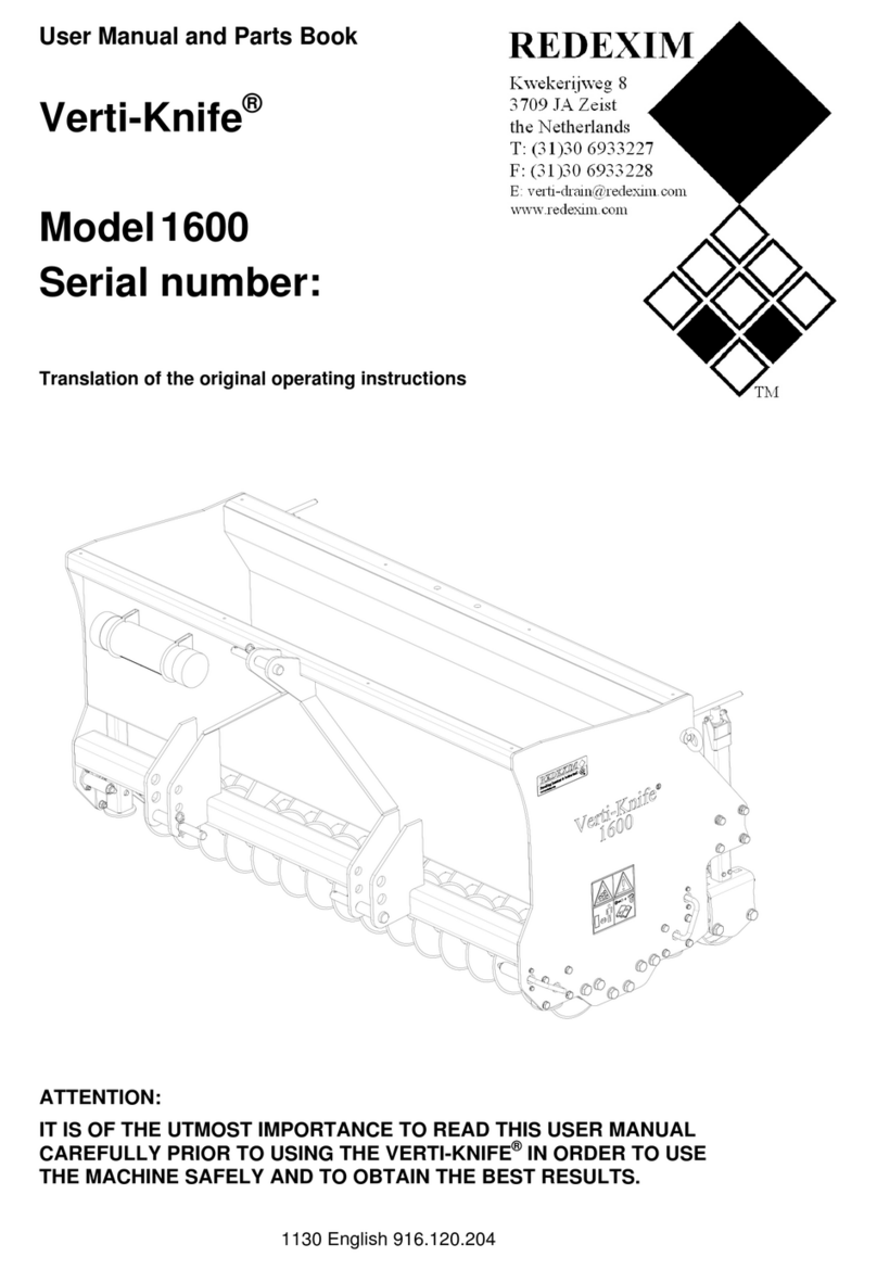 Redexim Verti-Knife 1600 User manual Redexim Verti-Knife 1600 User manual