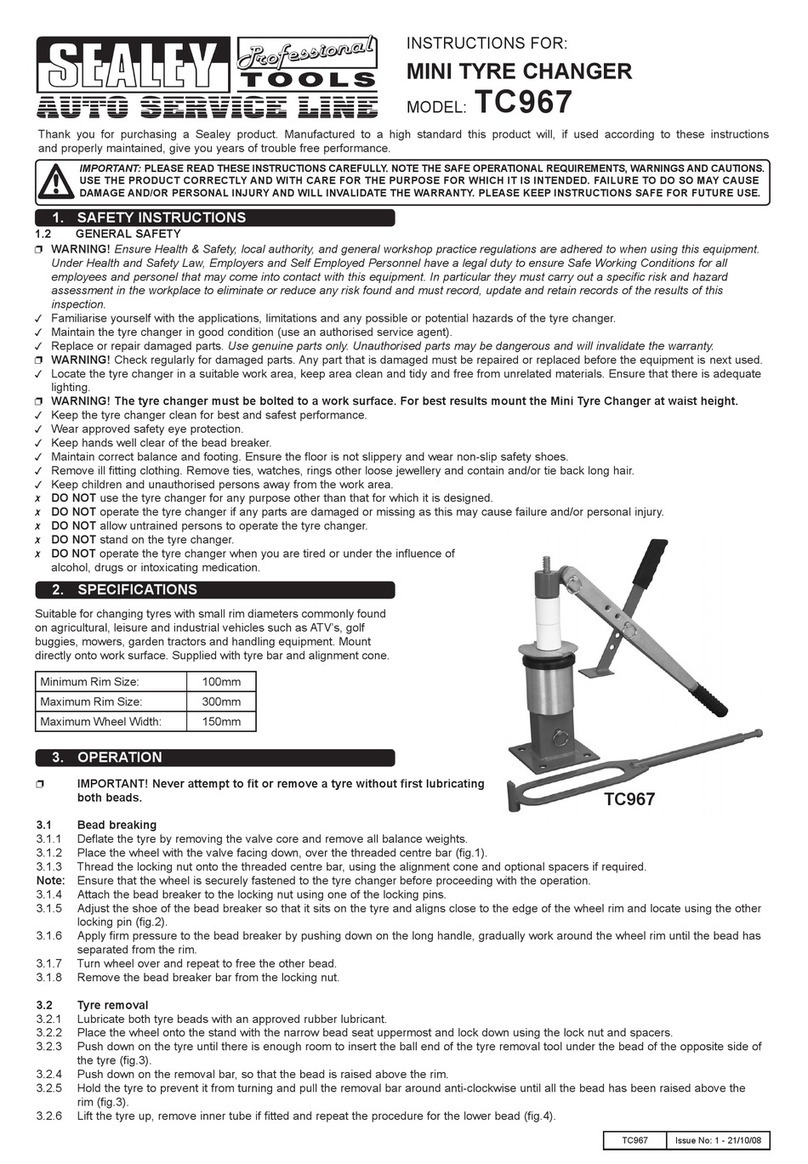 Sealey Auto Service TC967 User manual