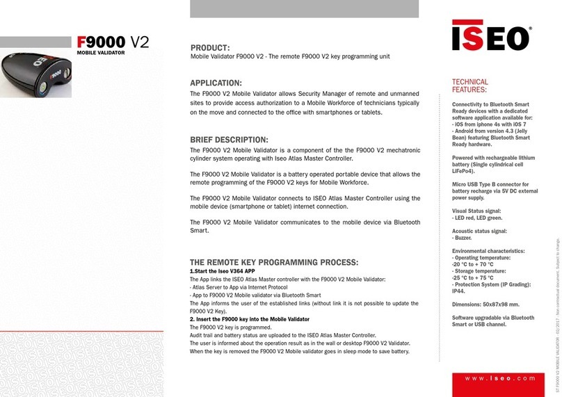 Iseo F9000 V2 quick start guide