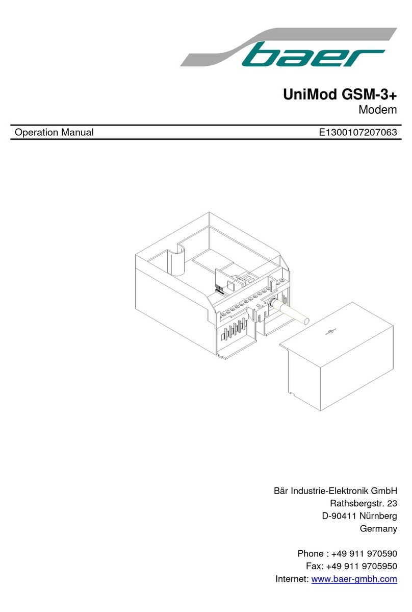 Baer UniMod GSM-3+ User manual