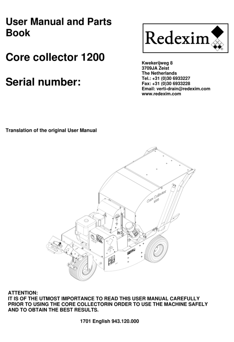 Redexim Core Collector 1200 User manual and parts book