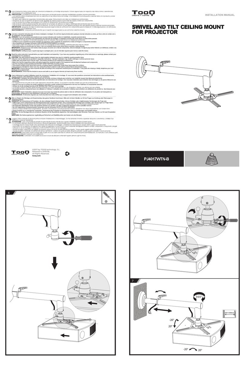 TOOQ PJ4017WTN-B installation manual