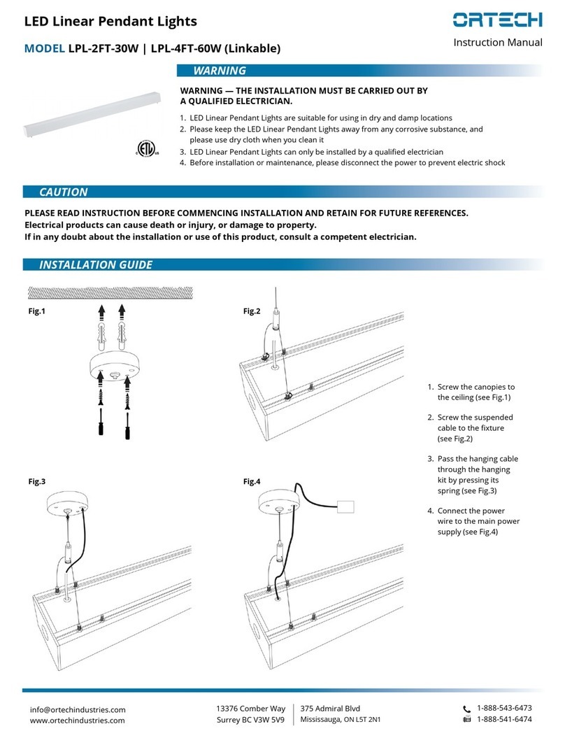 Ortech LPL-2FT-30W instruction manual