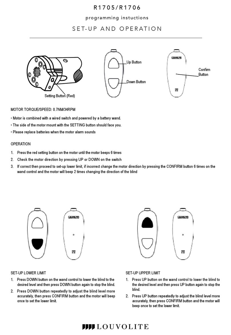 Louvolite R1705 Manual instruction Louvolite R1705 Manual instruction