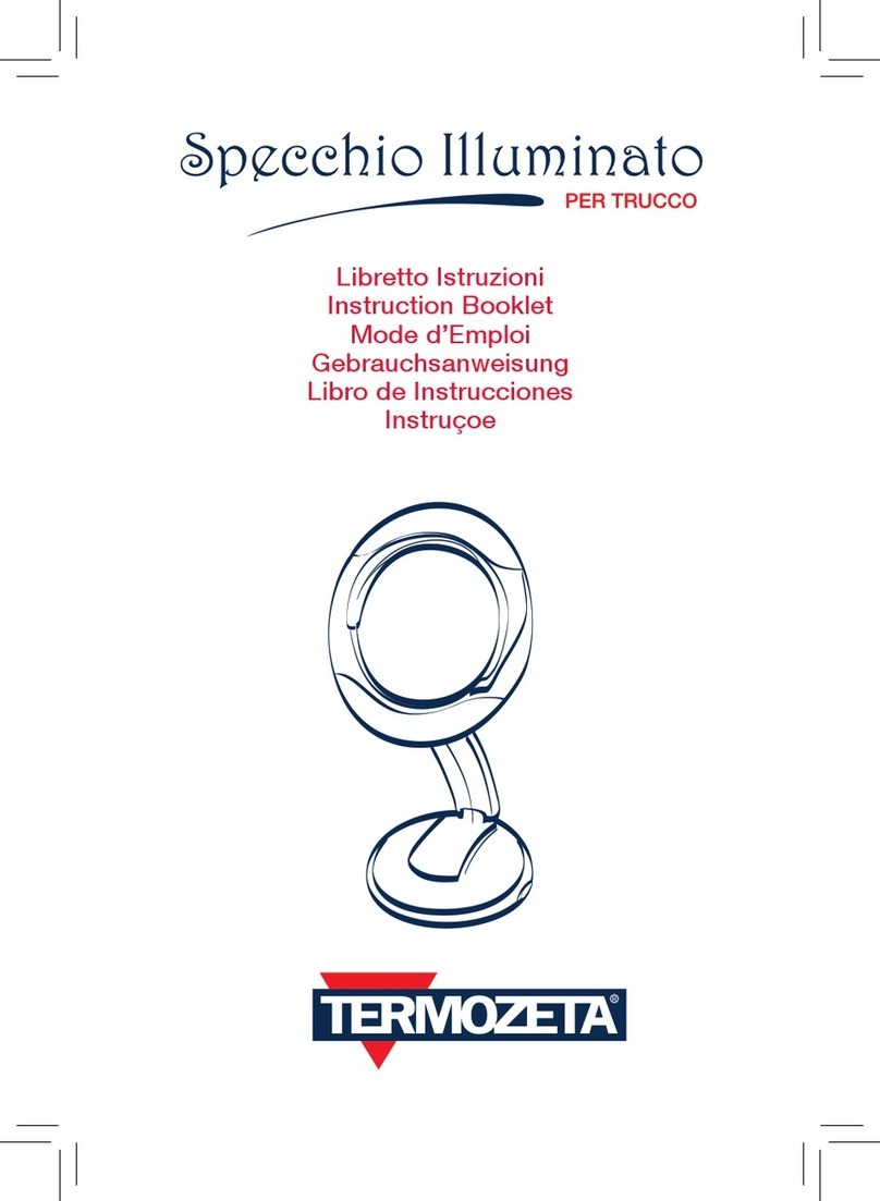 Termozeta SPECCHIO ILLUMINATO Instruction booklet