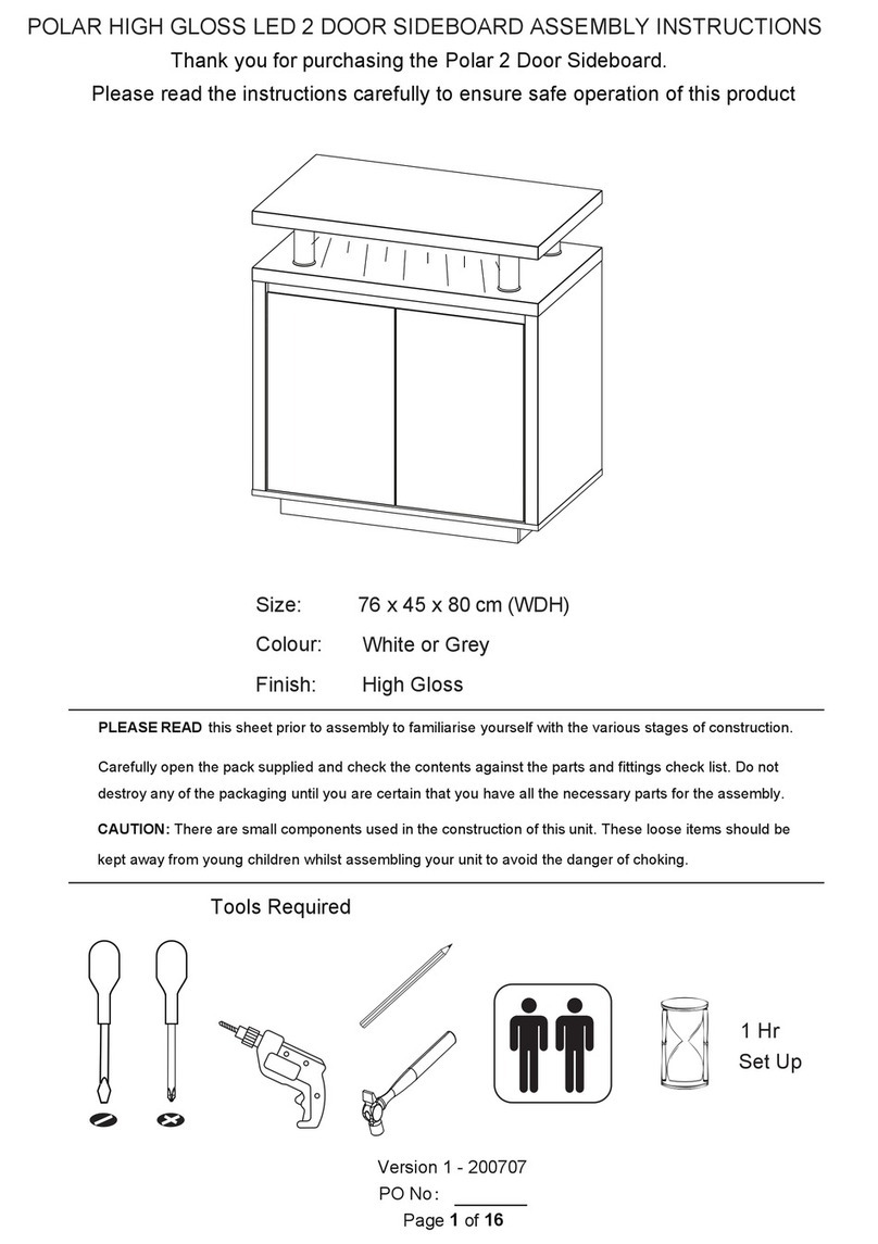 GFW POLAR HIGH GLOSS LED TV UNIT User manual