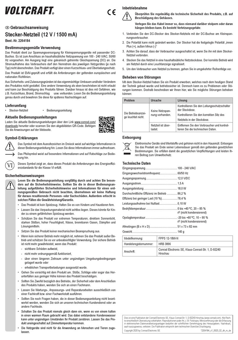 VOLTCRAFT 2264184 User manual