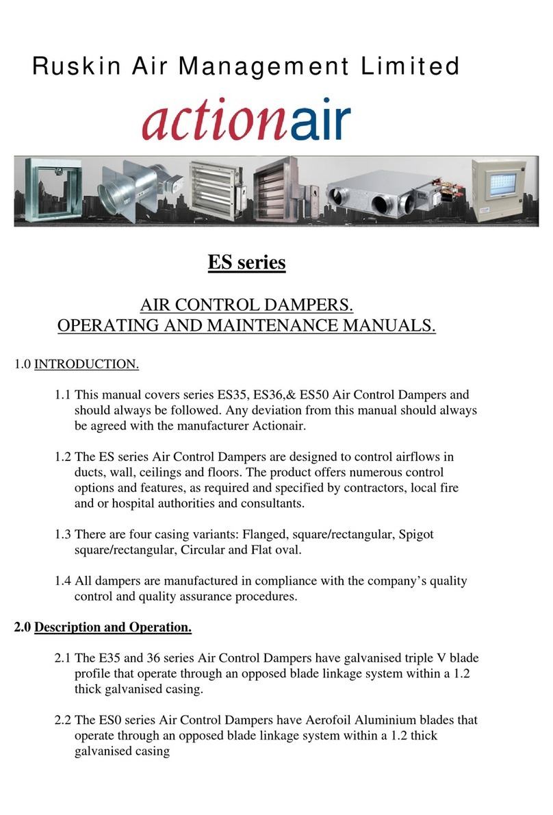 Ruskin actionair ES Series Operating instructions