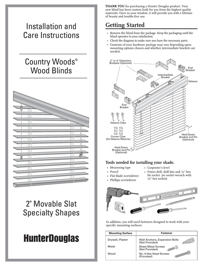 HunterDouglas Country Woods Operation manual HunterDouglas Country Woods Operation manual