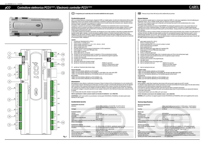 Carel pCO1 series manual
