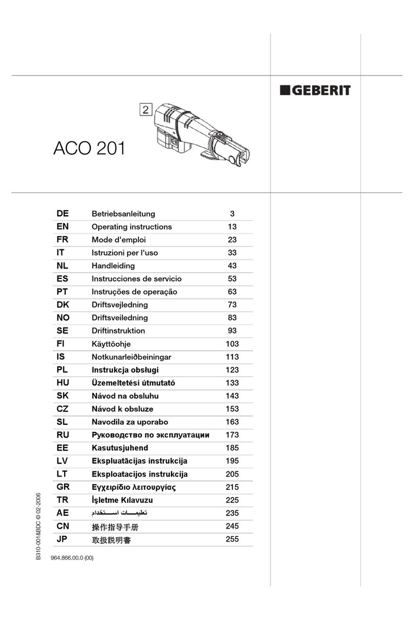 Geberit ACO 201 operating instructions
