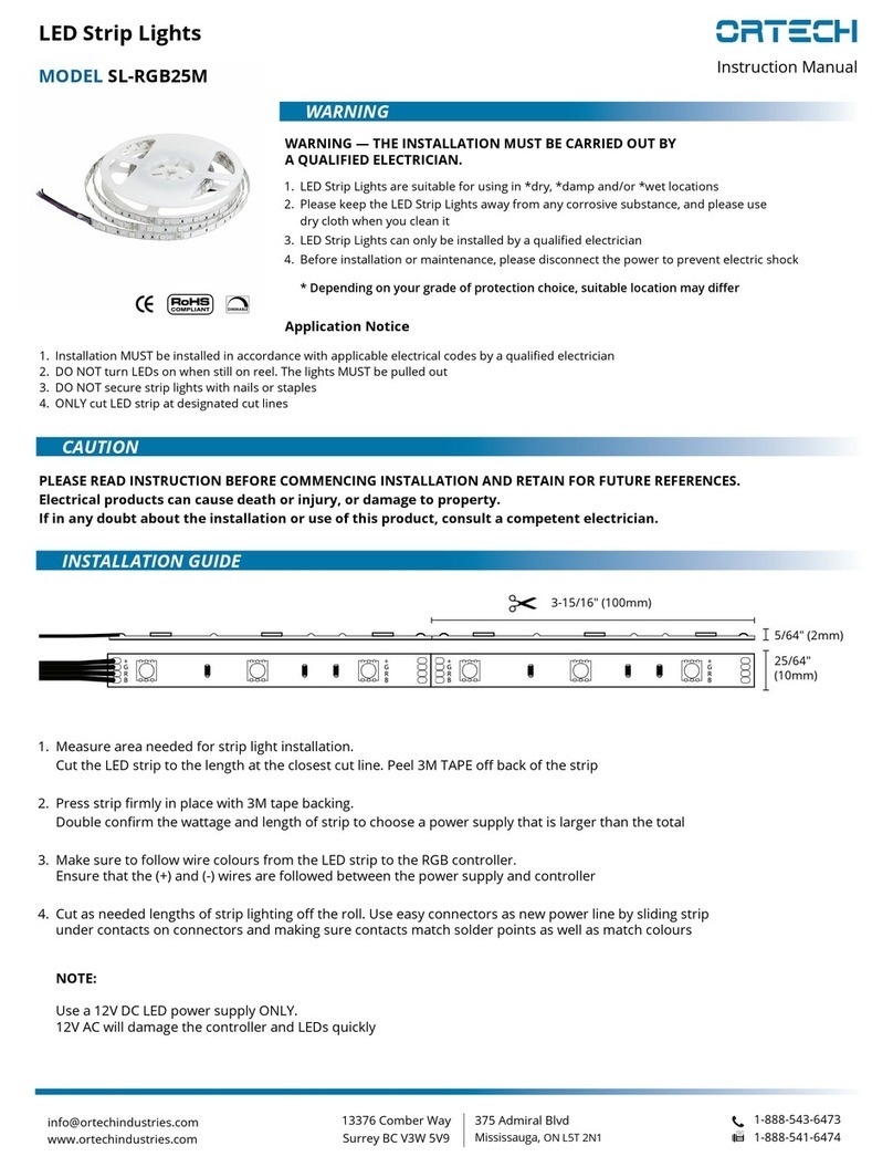 Ortech SL-RGB25M User manual