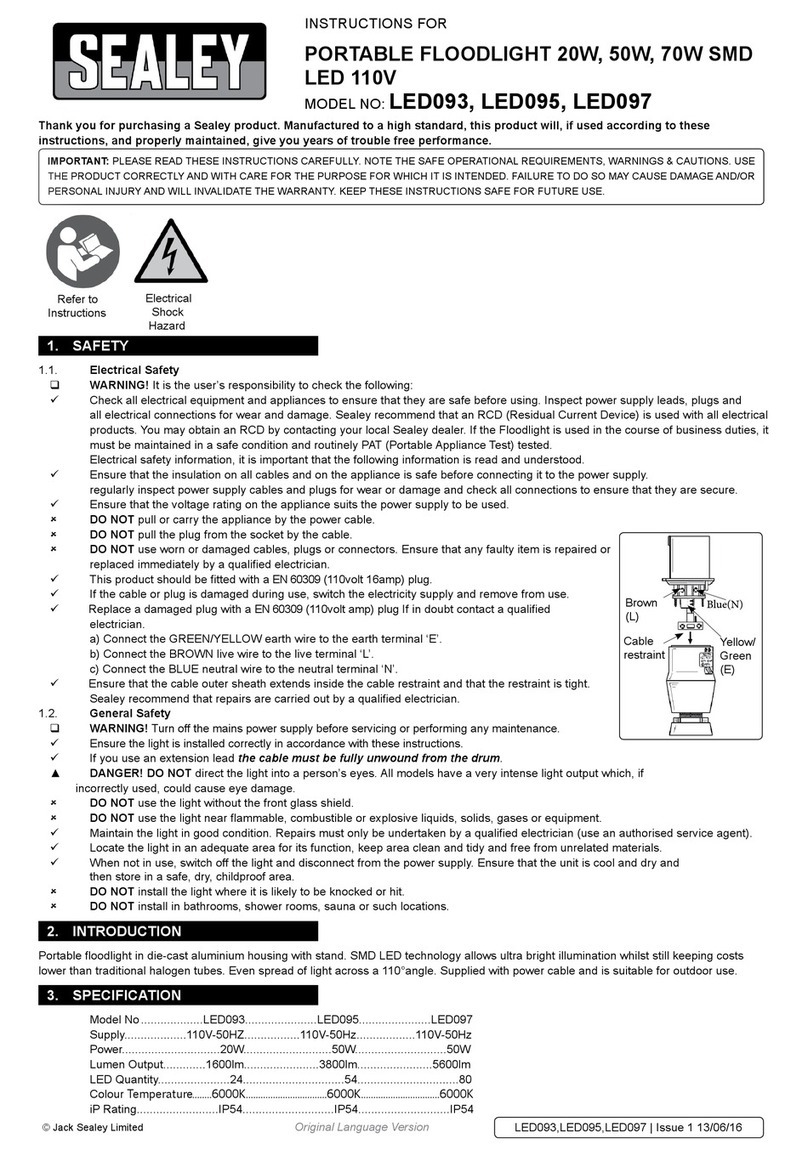 Sealey LED093 User manual