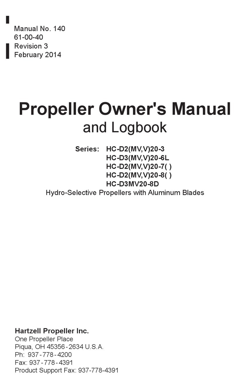 Hartzell HC-D2MV20-3 Series Owner's Manual and Logbook