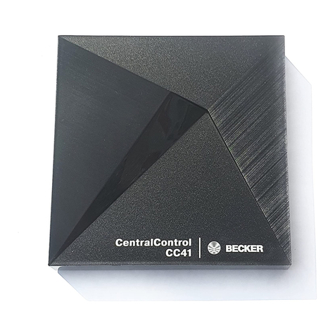 Becker CentralControl CC41 Installation and operation manual