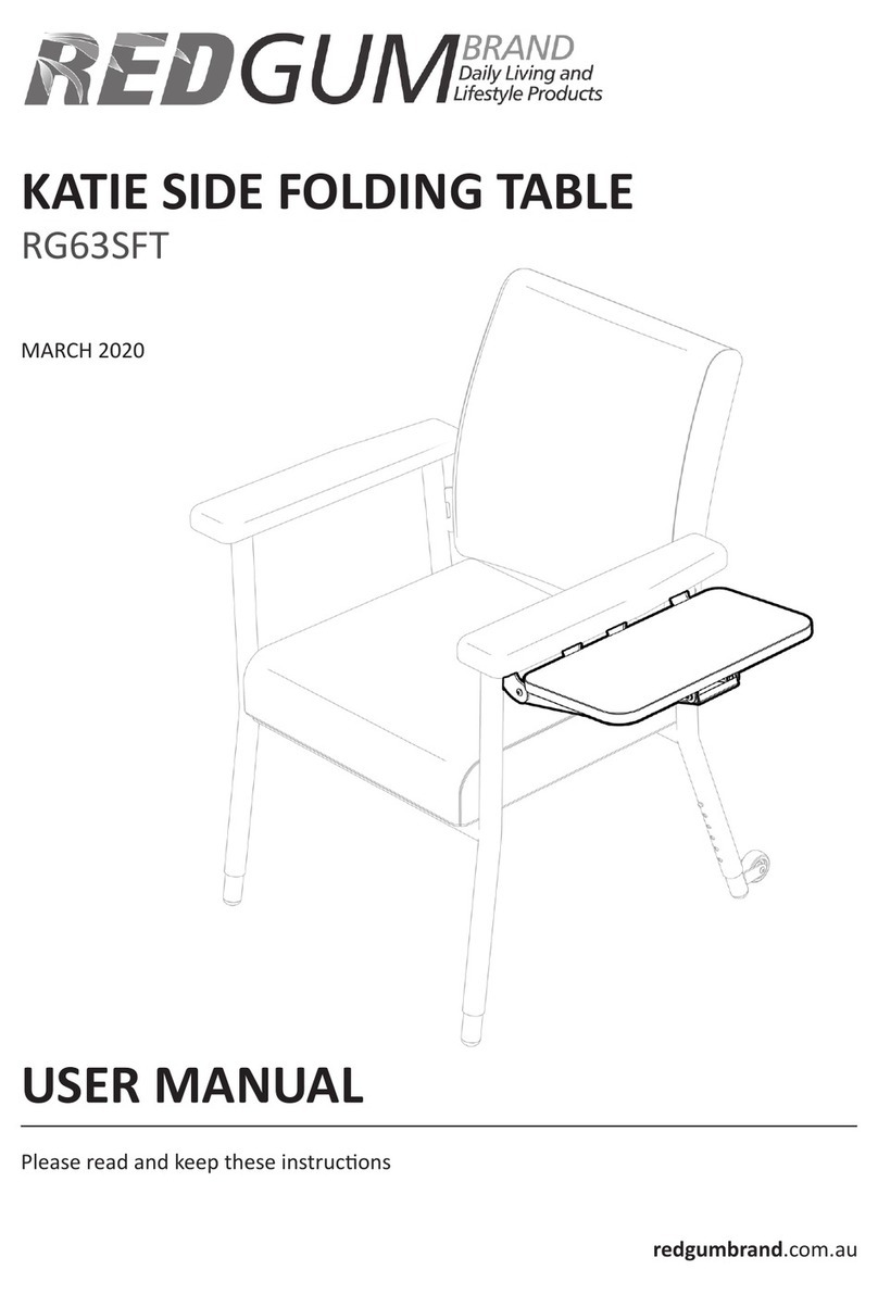 Redgum KATIE SIDE FOLDING TABLE RG63SFT user manual