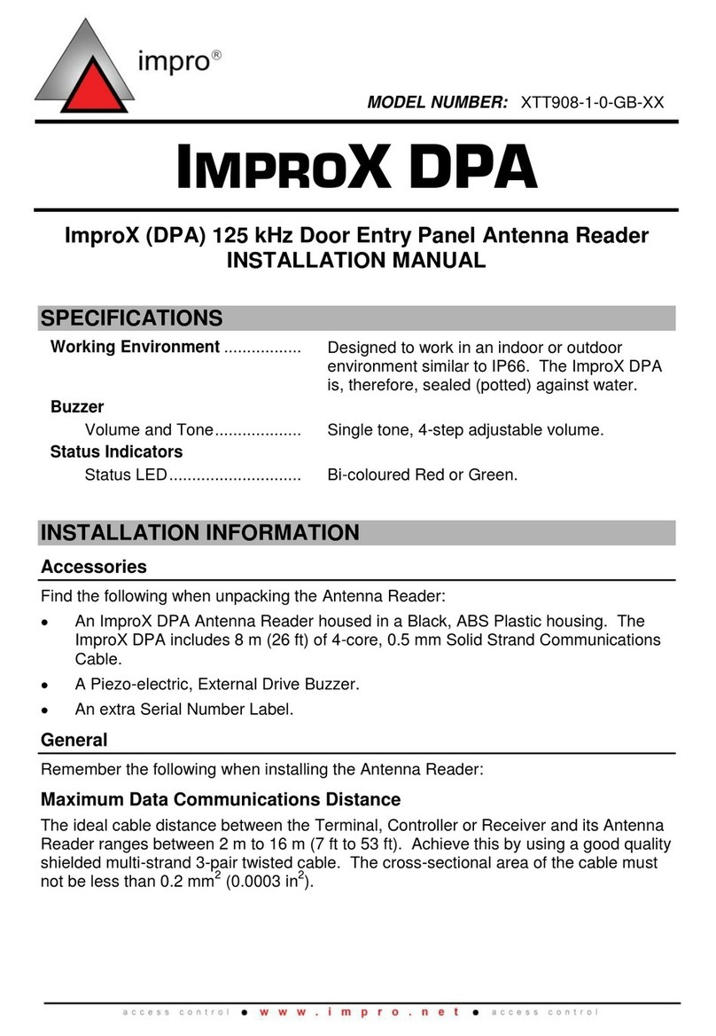 impro XTT908-1-0-GB Series installation manual impro XTT908-1-0-GB Series installation manual