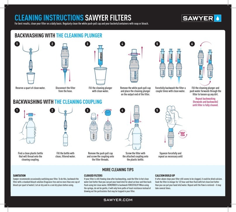 Sawyer S3 Cleaning instructions