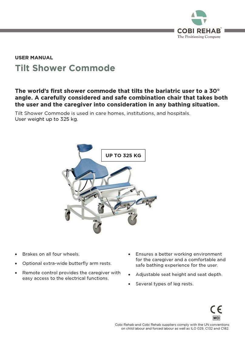 Cobi Rehab Tilt Shower Commode user manual