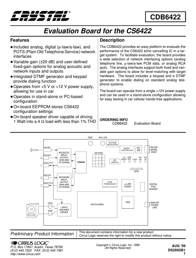 Cirrus Logic Crystal CDB6422 manual