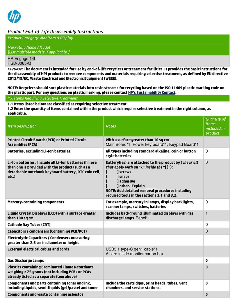 HP Engage 14t Assembly instructions