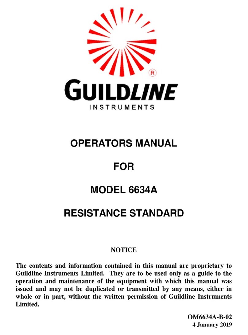 Guildline 6634A Resistance Standard Operator's manual