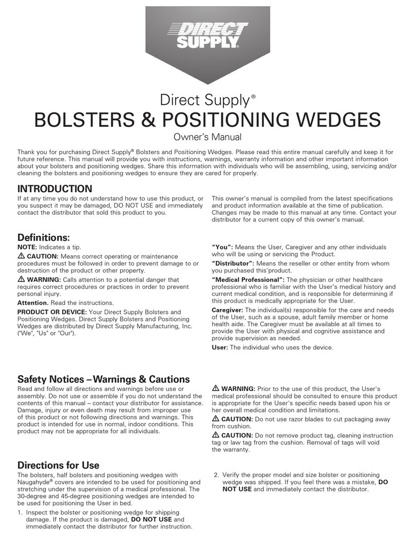 Direct Supply Bolster owner's manual
