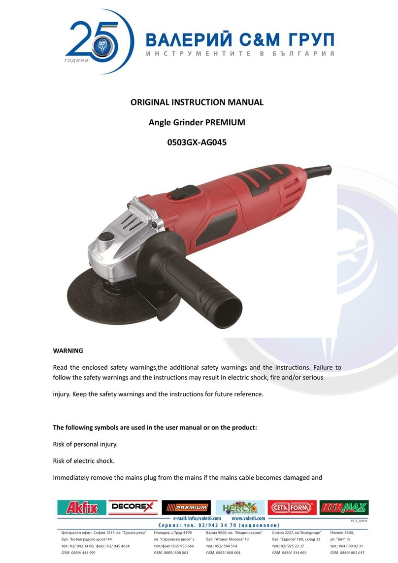VALERII S & M GROUP PREMIUM 0503GX-AG045 Original instruction manual