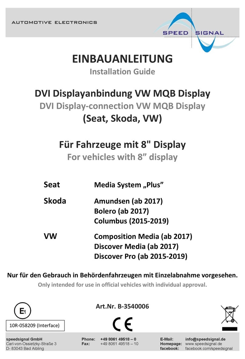Speedsignal B-3540006 installation guide