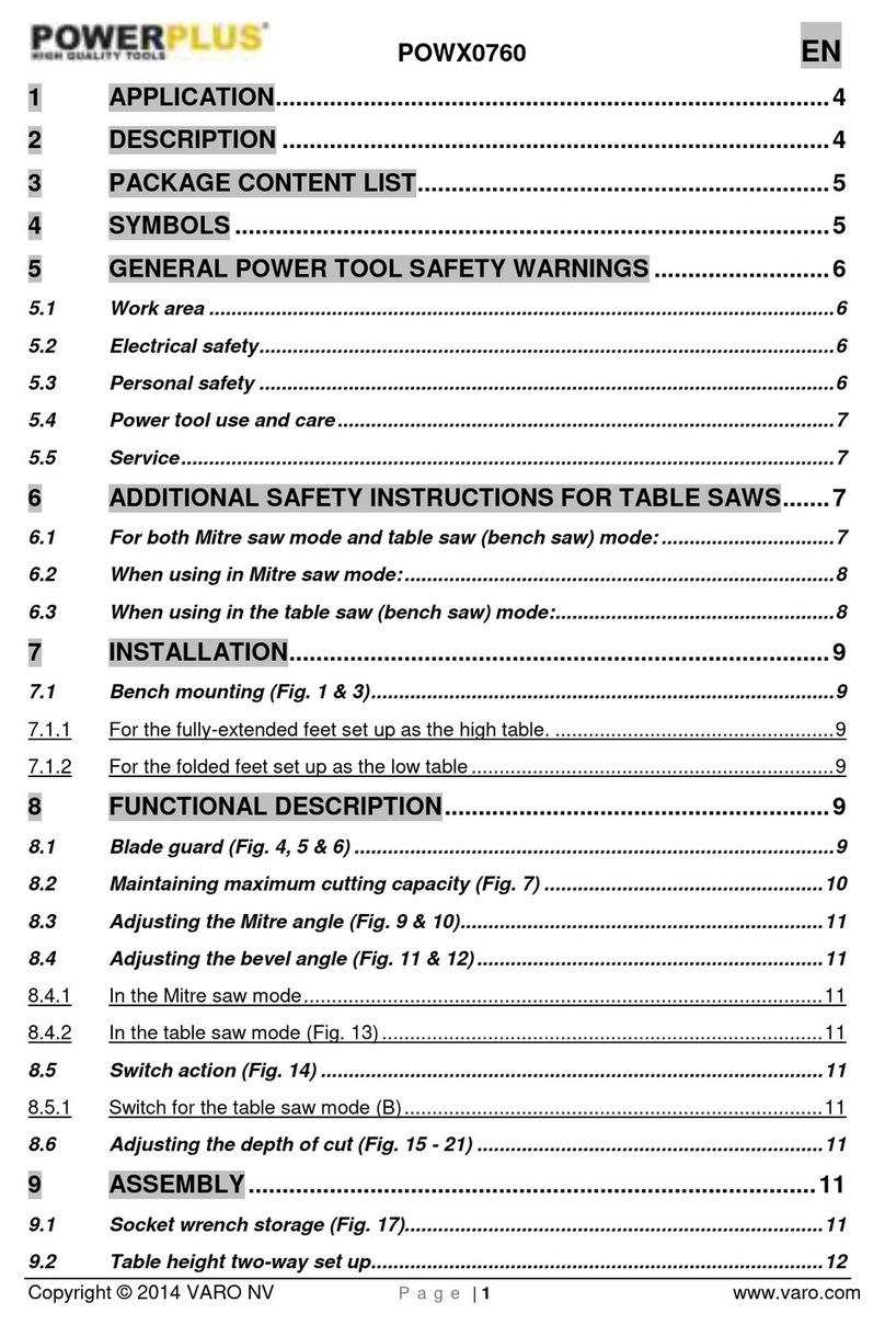 VARO Powerplus POWX0760 manual