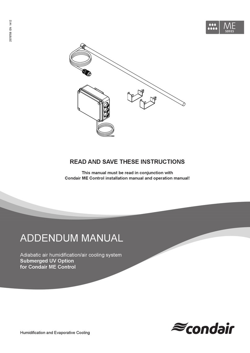 Condair ME series Installation and operating instructions