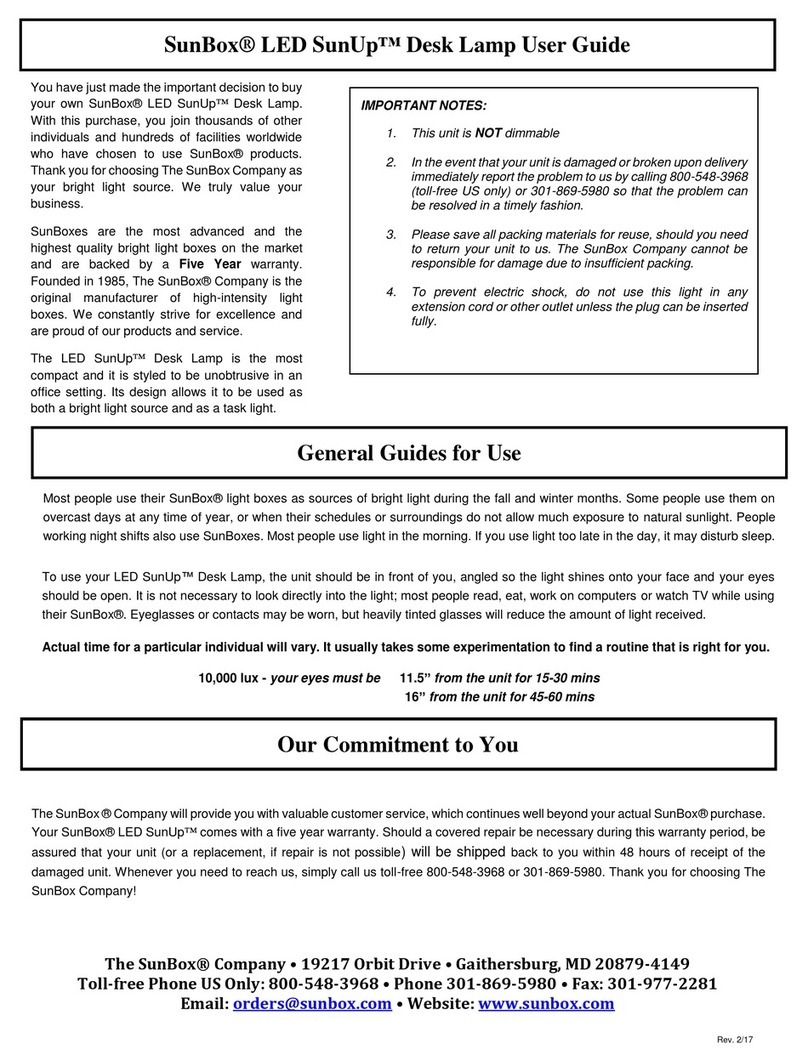 Sunbox LED SunUp user guide