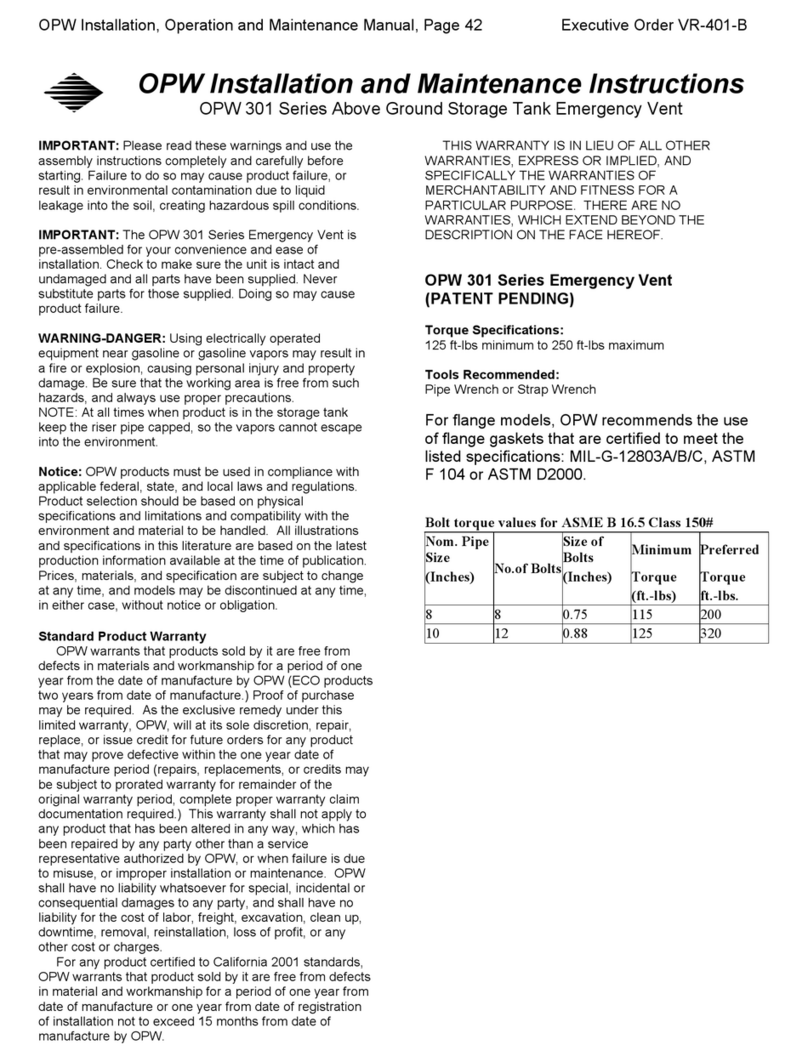 Dover OPW 301 Series User manual Dover OPW 301 Series User manual
