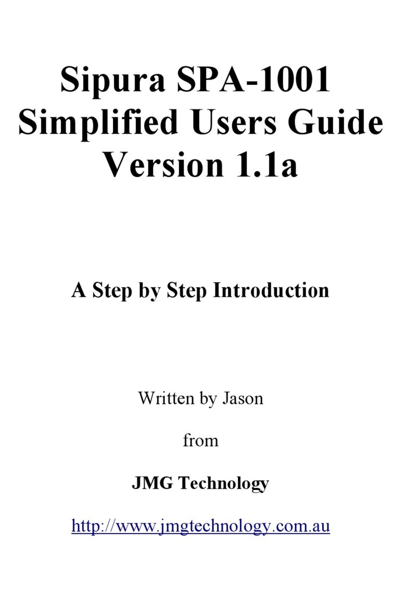 Sipura SPA-1001 Simplified user guide