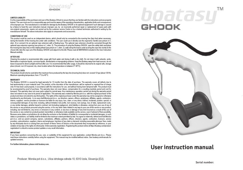 Boatasy Ghook Operator's manual