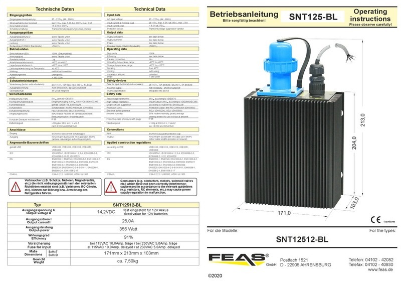 FEAS SNT125-BL User manual