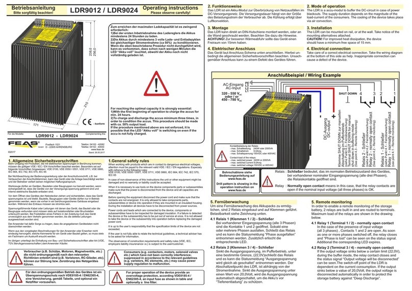 FEAS LDR9012 operating instructions