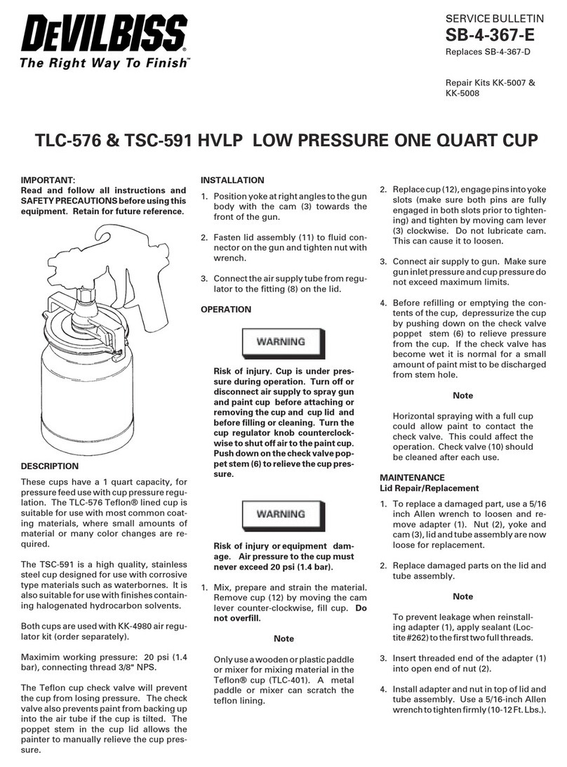 DeVilbiss TLC-576 Service bulletin