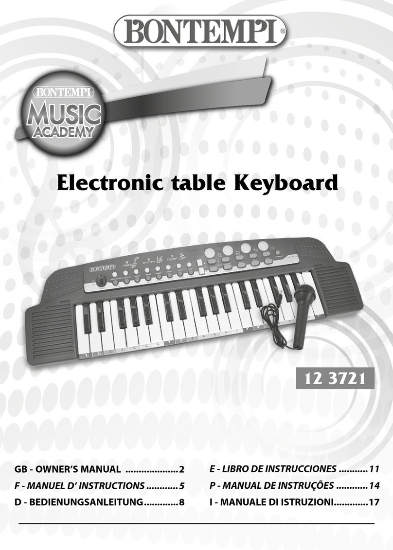 Bontempi MUSIC ACADEMY 12 3721 owner's manual