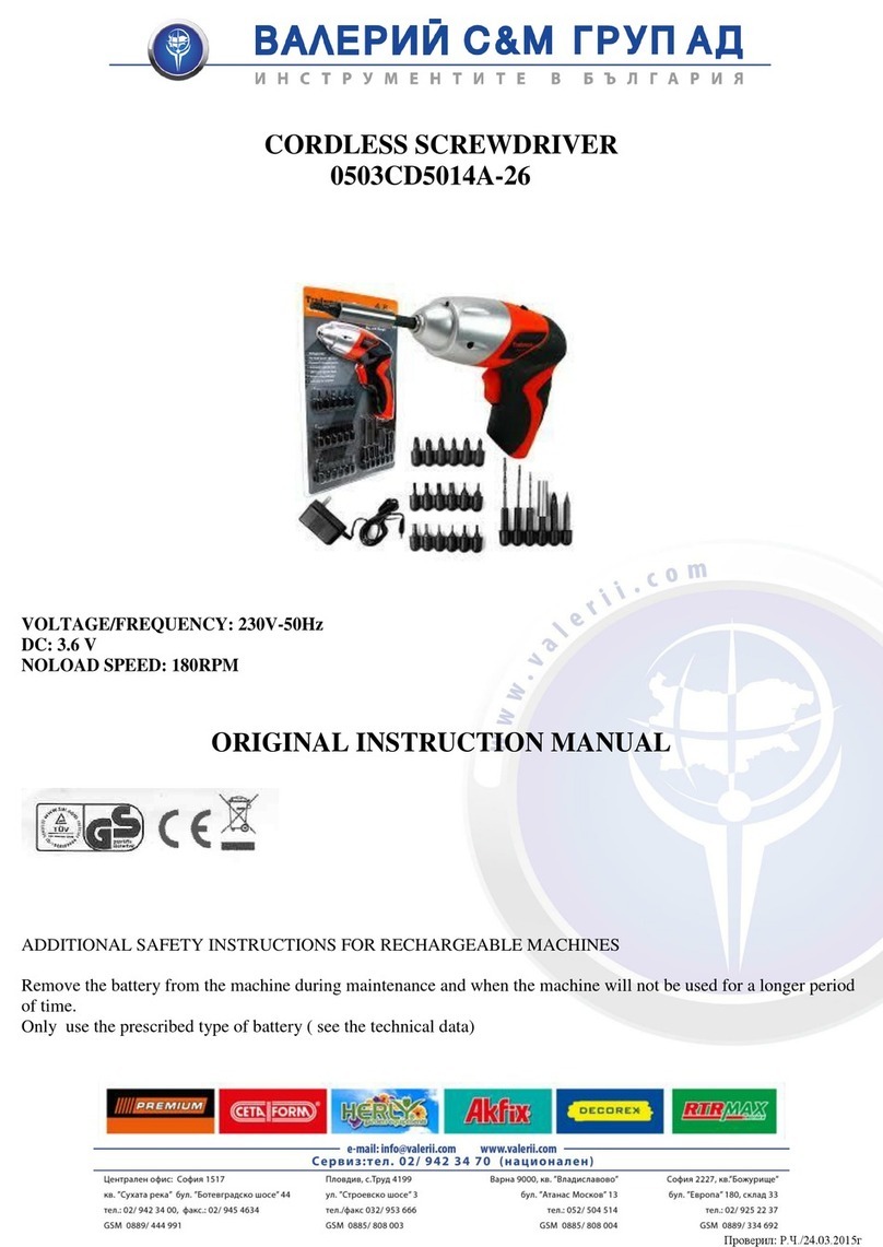 VALERII S & M GROUP 0503CD5014A-26 Original instruction manual